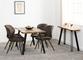 Quebec Oak Effect Wave Edge Dining Sets